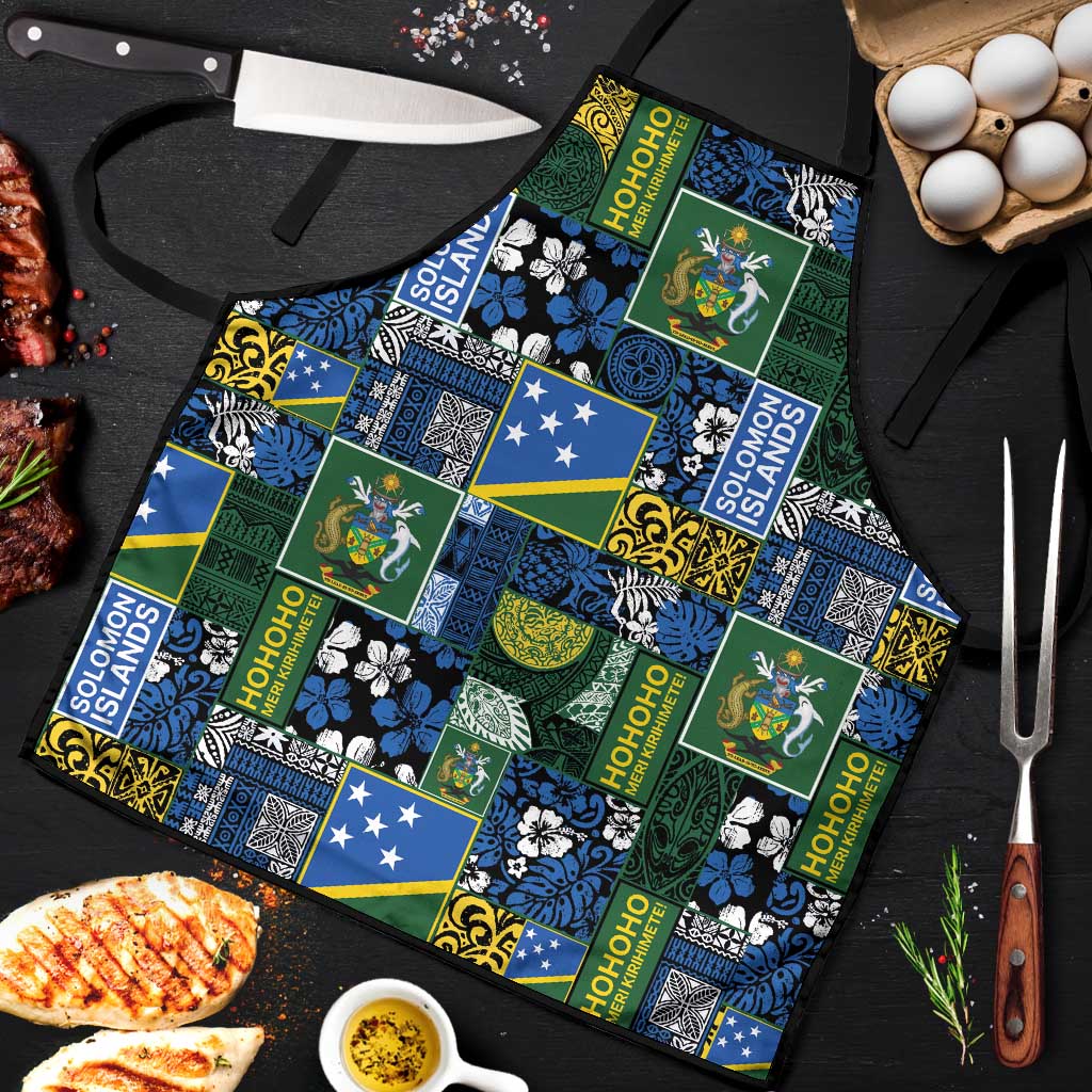 Solomon Islands Meri Kirihimete Apron Pacific Patchwork Xmas Vibes - Polynesian Pride