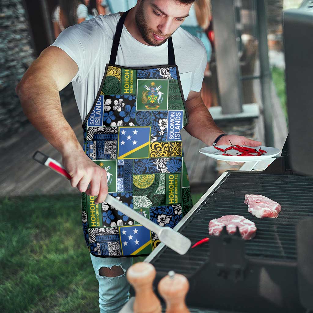 Solomon Islands Meri Kirihimete Apron Pacific Patchwork Xmas Vibes - Polynesian Pride