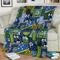 Solomon Islands Meri Kirihimete Blanket Pacific Patchwork Xmas Vibes - Polynesian Pride