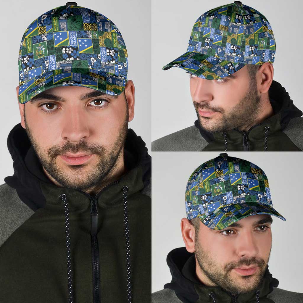Solomon Islands Meri Kirihimete Classic Cap Pacific Patchwork Xmas Vibes - Polynesian Pride