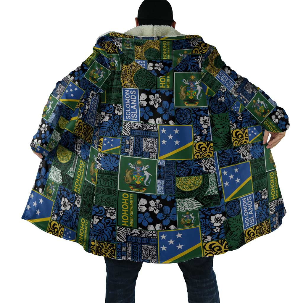 Solomon Islands Meri Kirihimete Cloak Pacific Patchwork Xmas Vibes - Polynesian Pride