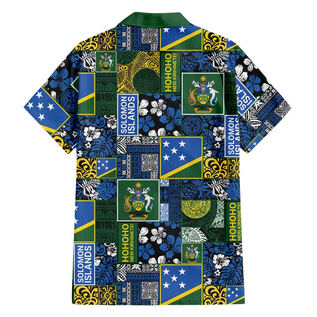 Solomon Islands Meri Kirihimete Family Matching Long Sleeve Bodycon Dress and Hawaiian Shirt Pacific Patchwork Xmas Vibes LT9 - Polynesian Pride