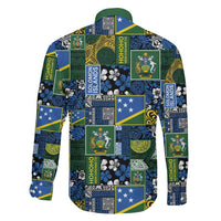 Solomon Islands Meri Kirihimete Family Matching Off The Shoulder Long Sleeve Dress and Hawaiian Shirt Pacific Patchwork Xmas Vibes LT9 - Polynesian Pride