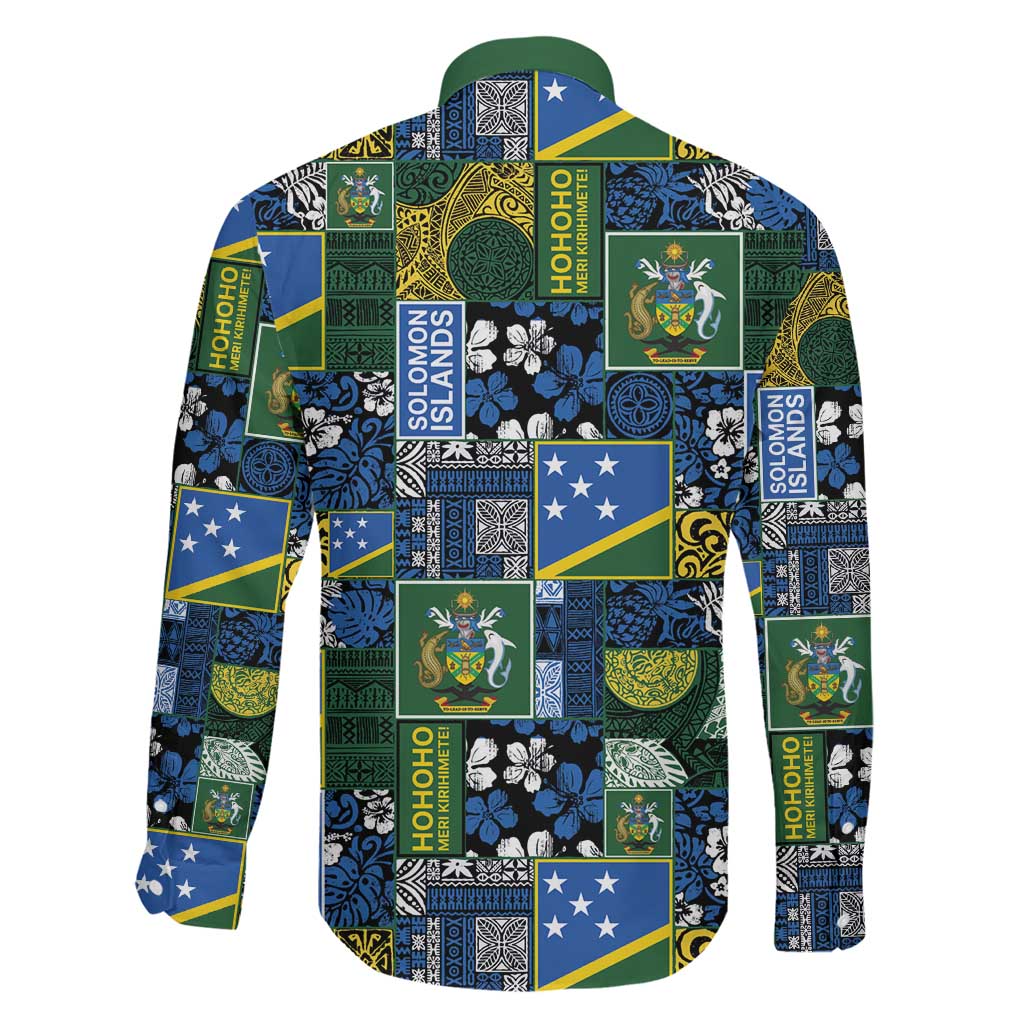 Solomon Islands Meri Kirihimete Family Matching Tank Maxi Dress and Hawaiian Shirt Pacific Patchwork Xmas Vibes - Polynesian Pride