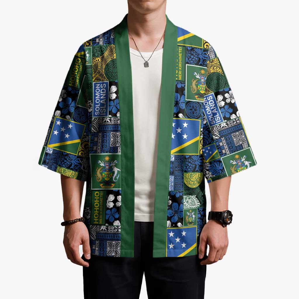 Solomon Islands Meri Kirihimete Kimono Pacific Patchwork Xmas Vibes - Polynesian Pride
