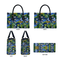 Solomon Islands Meri Kirihimete Leather Bag Pacific Patchwork Xmas Vibes - Polynesian Pride