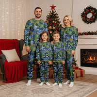 Solomon Islands Meri Kirihimete Christmas Pajama Set Pacific Patchwork Xmas Vibes - Polynesian Pride