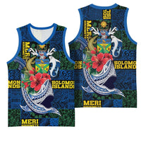 Solomon Islands Meri Kirihimete Basketball Jersey Funny Santa Riding Shark LT9 - Polynesian Pride
