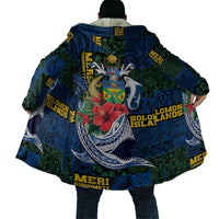 Solomon Islands Meri Kirihimete Cloak Funny Santa Riding Shark - Polynesian Pride