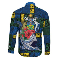 Solomon Islands Meri Kirihimete Family Matching Mermaid Dress and Hawaiian Shirt Funny Santa Riding Shark LT9 - Polynesian Pride