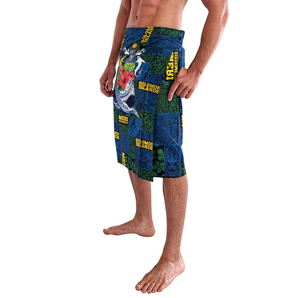 Solomon Islands Meri Kirihimete Lavalava Funny Santa Riding Shark - Polynesian Pride