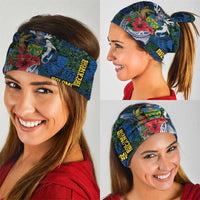 Solomon Islands Meri Kirihimete Neck Gaiter Funny Santa Riding Shark - Polynesian Pride