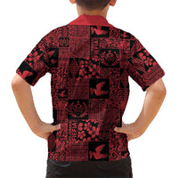 Black Tonga Kilisimasi Fiefia Family Matching Mermaid Dress and Hawaiian Shirt Pacific Patchwork Xmas Vibes LT9 - Polynesian Pride