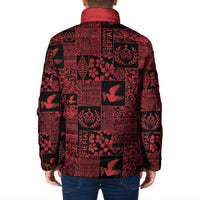 Black Tonga Kilisimasi Fiefia Padded Jacket Pacific Patchwork Xmas Vibes LT9 - Polynesian Pride