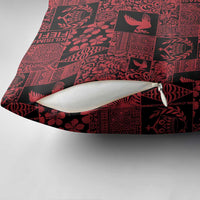 Black Tonga Kilisimasi Fiefia Pillow Cover Pacific Patchwork Xmas Vibes - Polynesian Pride