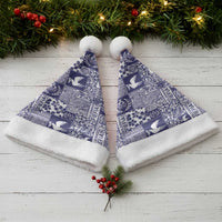 Blue Tonga Kilisimasi Fiefia Christmas Santa Hat Pacific Patchwork Xmas Vibes - Polynesian Pride