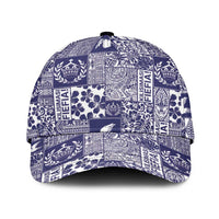 Blue Tonga Kilisimasi Fiefia Classic Cap Pacific Patchwork Xmas Vibes - Polynesian Pride