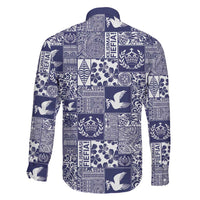 Blue Tonga Kilisimasi Fiefia Family Matching Mermaid Dress and Hawaiian Shirt Pacific Patchwork Xmas Vibes LT9 - Polynesian Pride