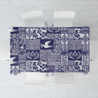 Blue Tonga Kilisimasi Fiefia Tablecloth Pacific Patchwork Xmas Vibes - Polynesian Pride