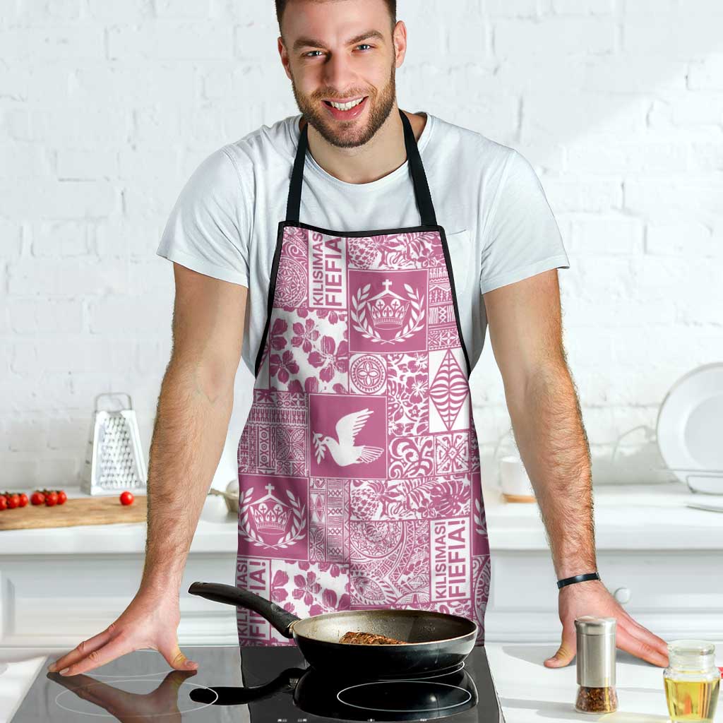 Pink Tonga Kilisimasi Fiefia Apron Pacific Patchwork Xmas Vibes - Polynesian Pride