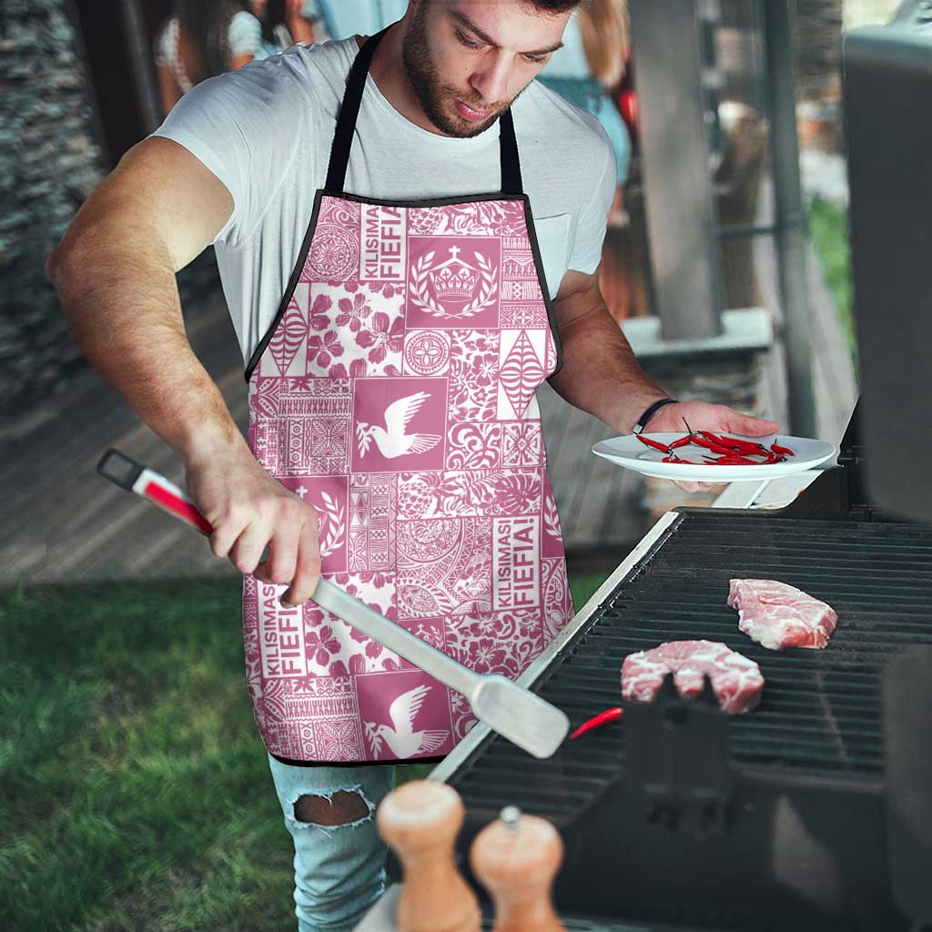 Pink Tonga Kilisimasi Fiefia Apron Pacific Patchwork Xmas Vibes - Polynesian Pride