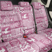 Pink Tonga Kilisimasi Fiefia Back Car Seat Cover Pacific Patchwork Xmas Vibes LT9 - Polynesian Pride