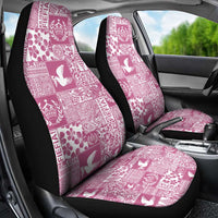 Pink Tonga Kilisimasi Fiefia Car Seat Cover Pacific Patchwork Xmas Vibes LT9 - Polynesian Pride