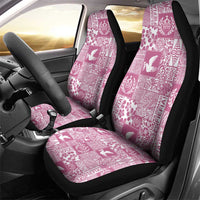 Pink Tonga Kilisimasi Fiefia Car Seat Cover Pacific Patchwork Xmas Vibes LT9 - Polynesian Pride
