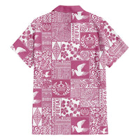 Pink Tonga Kilisimasi Fiefia Family Matching Mermaid Dress and Hawaiian Shirt Pacific Patchwork Xmas Vibes LT9 - Polynesian Pride
