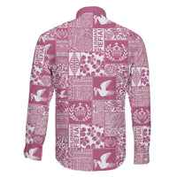 Pink Tonga Kilisimasi Fiefia Family Matching Short Sleeve Bodycon Dress and Hawaiian Shirt Pacific Patchwork Xmas Vibes LT9 - Polynesian Pride