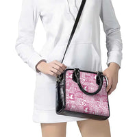 Pink Tonga Kilisimasi Fiefia Shoulder Handbag Pacific Patchwork Xmas Vibes - Polynesian Pride