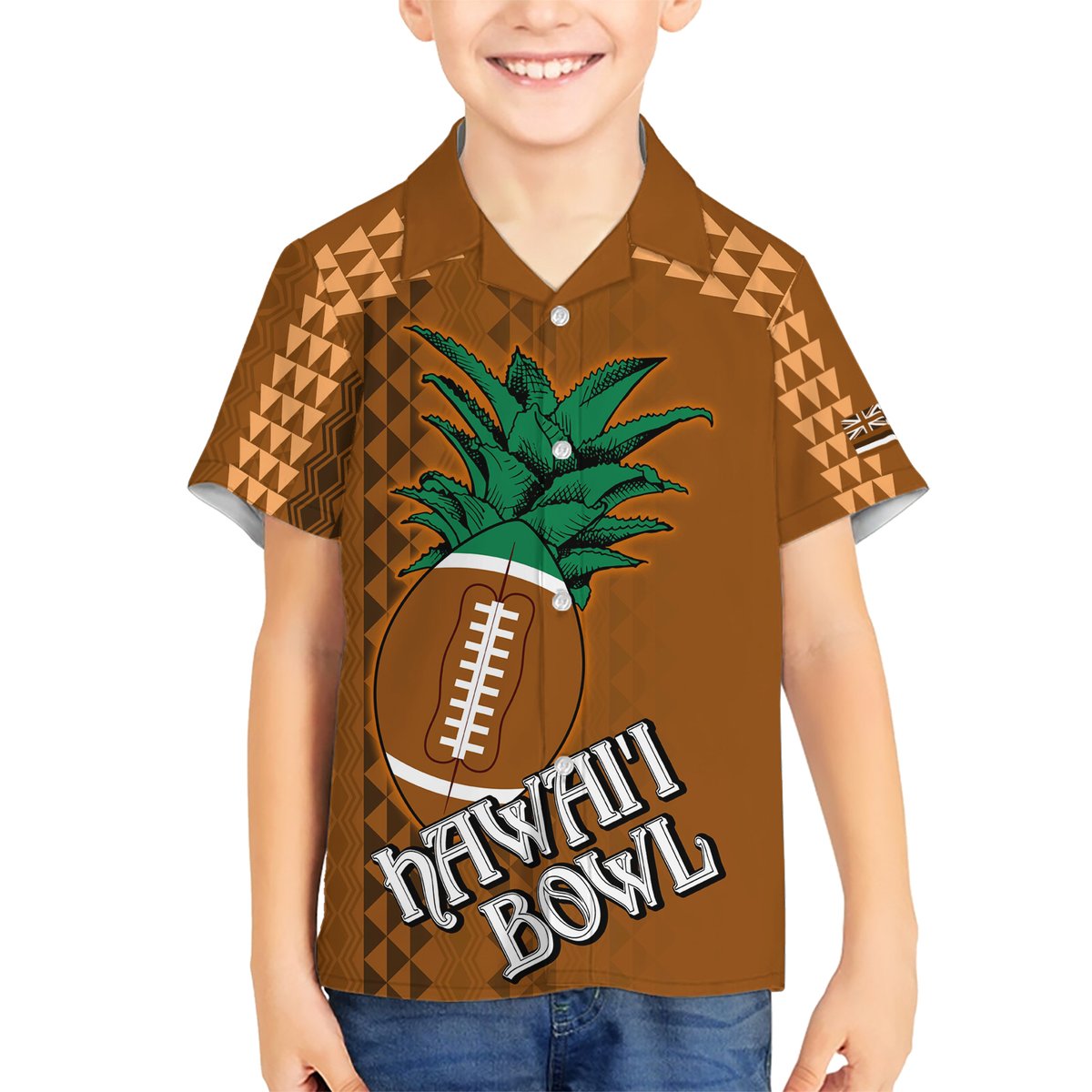 Custom Hawaii Honolulu Bowl Hawaiian Shirt With Kakau Tribal Pattern LT9 - Polynesian Pride