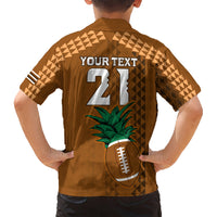 Custom Hawaii Honolulu Bowl Kid Hawaiian Shirt With Kakau Tribal Pattern LT9 - Polynesian Pride