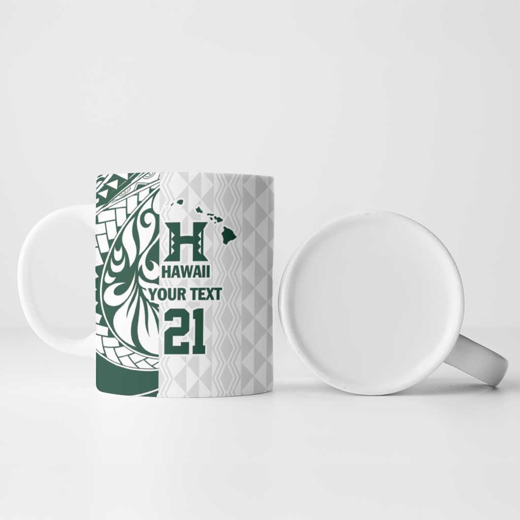 Polynesian Hawaii Volleyball Custom Ceramic Mug Kakau with Sport Style - Polynesian Pride