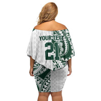 Polynesian Hawaii Volleyball Custom Family Matching Off Shoulder Short Dress and Hawaiian Shirt Kakau with Sport Style LT9 - Polynesian Pride