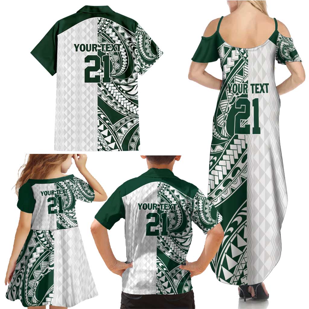 Polynesian Hawaii Volleyball Custom Family Matching Summer Maxi Dress and Hawaiian Shirt Kakau with Sport Style LT9 - Polynesian Pride