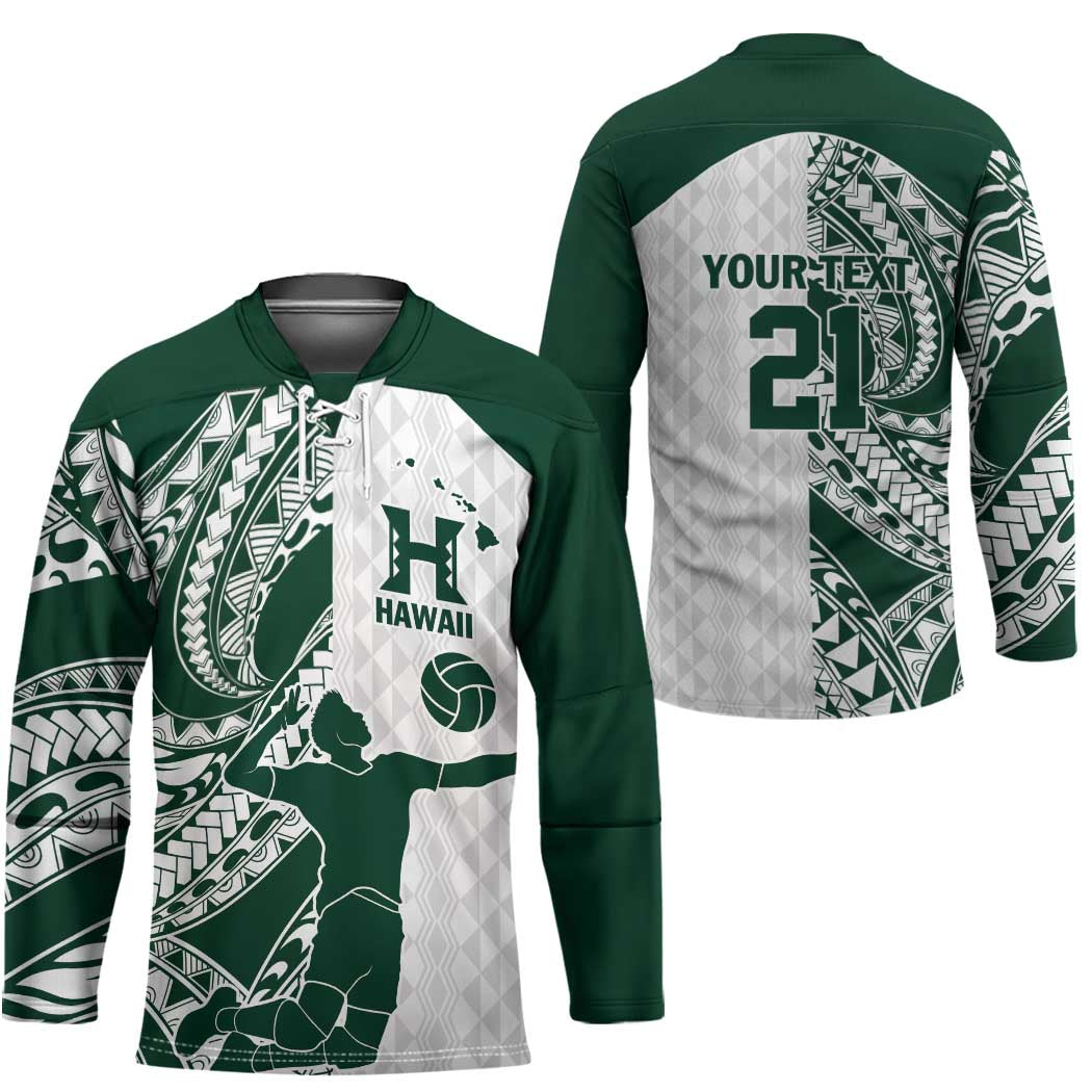 Polynesian Hawaii Volleyball Custom Hockey Jersey Kakau with Sport Style - Polynesian Pride