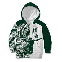 Polynesian Hawaii Volleyball Custom Kid Hoodie Kakau with Sport Style LT9 Hoodie White - Polynesian Pride