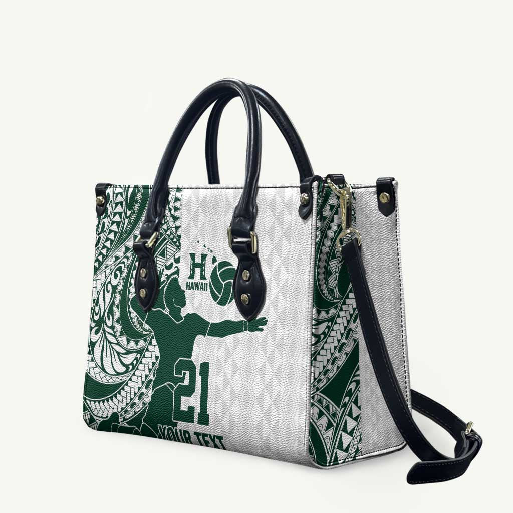 Polynesian Hawaii Volleyball Custom Leather Bag Kakau with Sport Style - Polynesian Pride