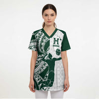 Polynesian Hawaii Volleyball Custom Scrub Top Kakau with Sport Style - Polynesian Pride