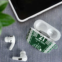 Polynesian Hawaii Volleyball Custom AirPods Case Green Kakau with Map Motif - Polynesian Pride