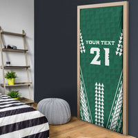 Polynesian Hawaii Volleyball Custom Door Cover Green Kakau with Map Motif LT9 - Polynesian Pride