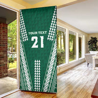 Polynesian Hawaii Volleyball Custom Door Cover Green Kakau with Map Motif LT9 - Polynesian Pride