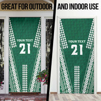 Polynesian Hawaii Volleyball Custom Door Cover Green Kakau with Map Motif LT9 - Polynesian Pride