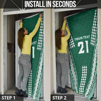 Polynesian Hawaii Volleyball Custom Door Cover Green Kakau with Map Motif LT9 - Polynesian Pride