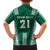 Polynesian Hawaii Volleyball Custom Hawaiian Shirt Green Kakau with Map Motif