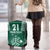 Polynesian Hawaii Volleyball Custom Luggage Cover Green Kakau with Map Motif