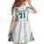 Polynesian Hawaii Volleyball Custom Family Matching Puletasi and Hawaiian Shirt White Kakau with Map Motif