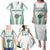Polynesian Hawaii Volleyball Custom Family Matching Puletasi and Hawaiian Shirt White Kakau with Map Motif