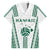 Polynesian Hawaii Volleyball Custom Family Matching Puletasi and Hawaiian Shirt White Kakau with Map Motif